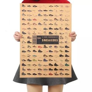 Sneaker Poster with favorites like the Air Yeezy,
Retro Jordan's and more